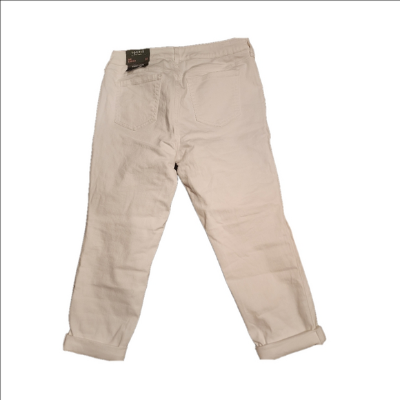 Torrid NWT Cropped White Boyfriend Stretch Jeans 10 - Picture 5 of 9